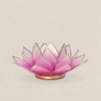 Portavelas FLOR DE LOTO · Rosa/oro
