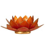 Portavelas FLOR DE LOTO · Naranja/oro