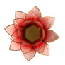 Portavelas FLOR DE LOTO · Rojo-rosa/oro
