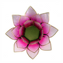 Portavelas FLOR DE LOTO · Rosa/oro