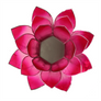 Portavelas FLOR DE LOTO · Magenta/plata