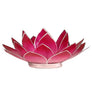 Portavelas FLOR DE LOTO · Magenta/plata