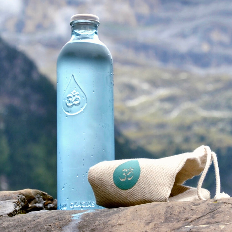 Botella de agua de cristal OmWater