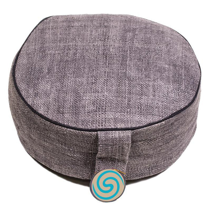 Zafu redondo de cáñamo · Gris