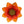 Portavelas flor de loto naranja/oro