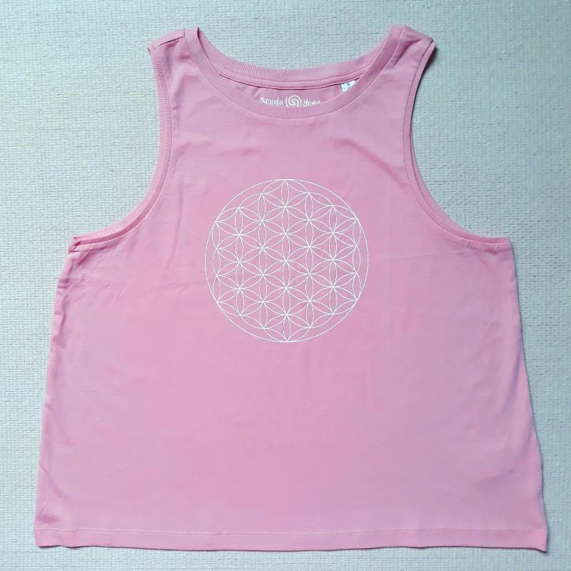 Camiseta FLOR DE LA VIDA · Rosa claro