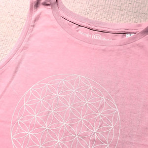 Camiseta FLOR DE LA VIDA · Rosa claro