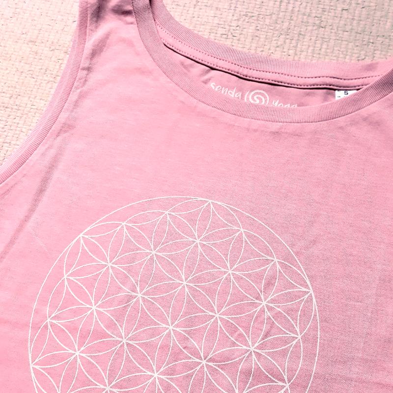 Camiseta FLOR DE LA VIDA · Rosa claro